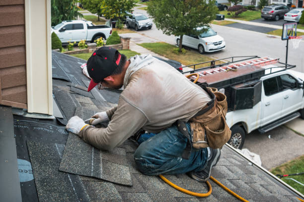 Professional Roofing technician working in Bliss, NY
